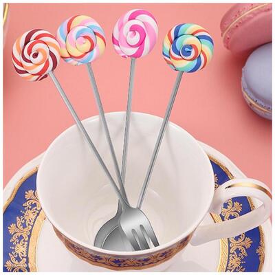 Tenedores Plateados Chupetin x6Unidades